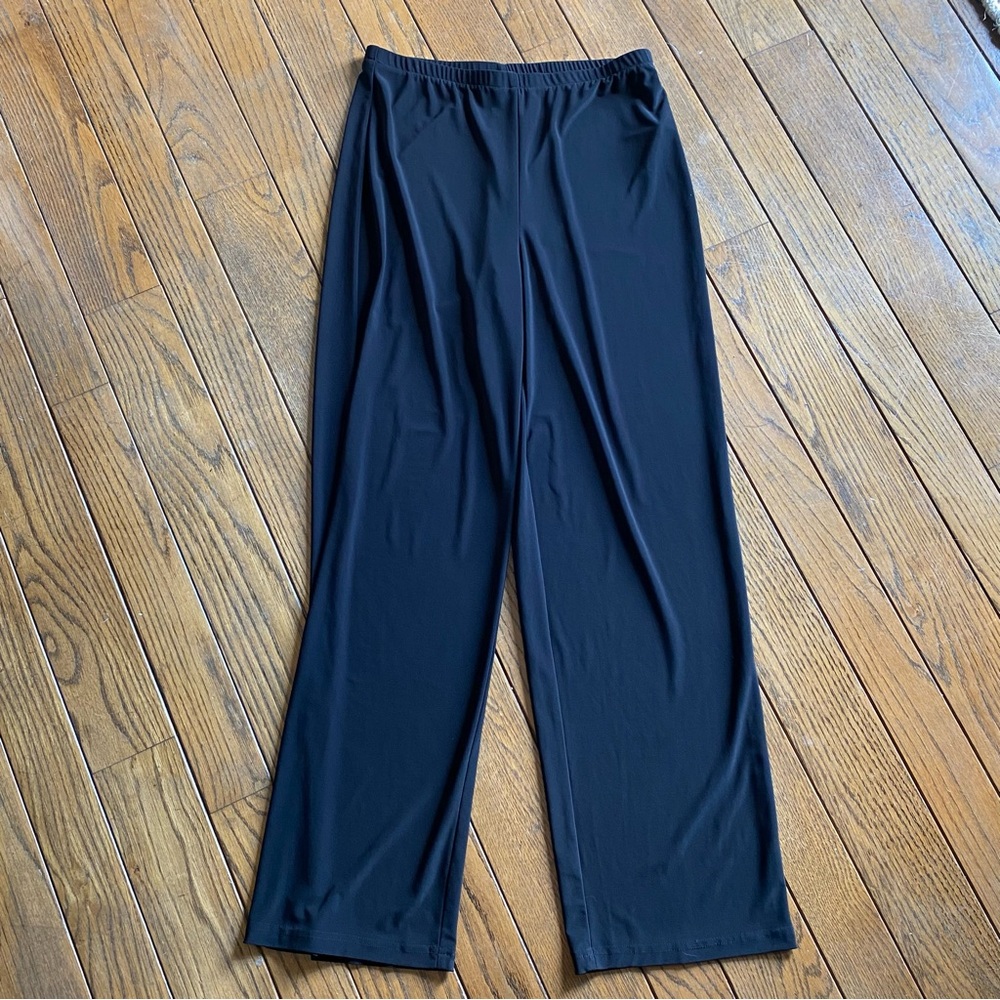 Joseph Ribkoff black pants size 12 elastic waist pull on slacks